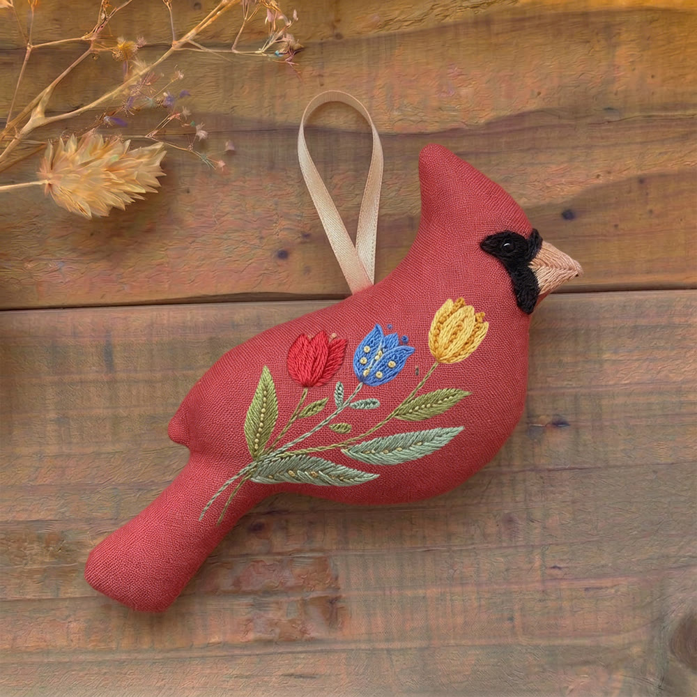 Rubbyoo Cardinal Embroidery Kit - Colorful Tulips | Handmade Home Ornament | Special Gifts For Grandma - image 6