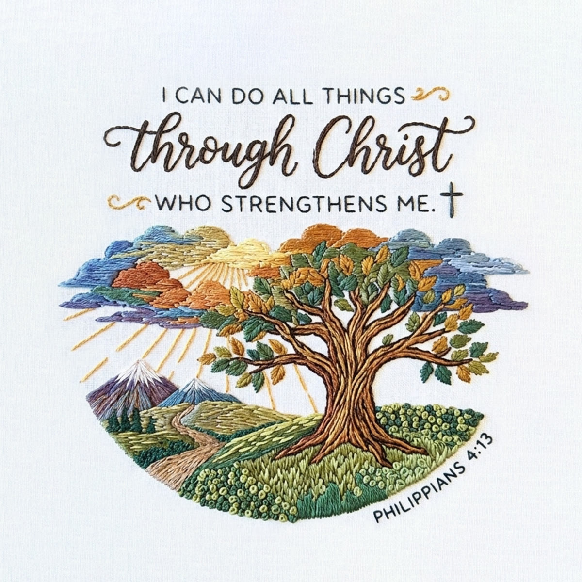 Rubbyoo Embroidery Kit - I Can Do All Things | Philippians 4:13 | Inspirational Christian Gift  - image 8