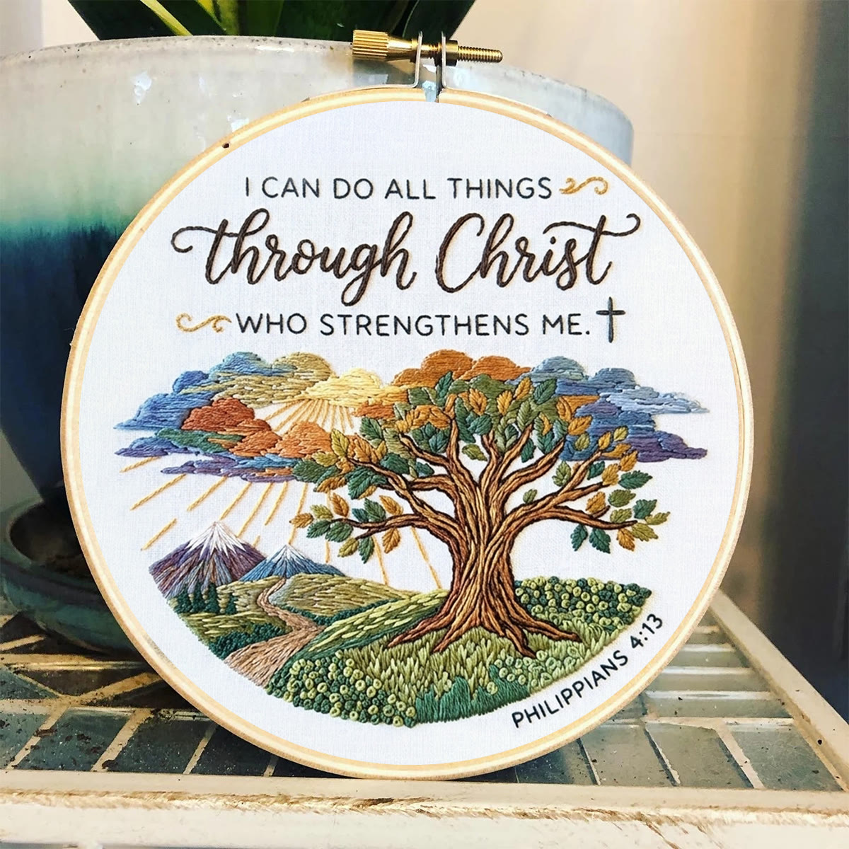 Rubbyoo Embroidery Kit - I Can Do All Things | Philippians 4:13 | Inspirational Christian Gift  - image 3