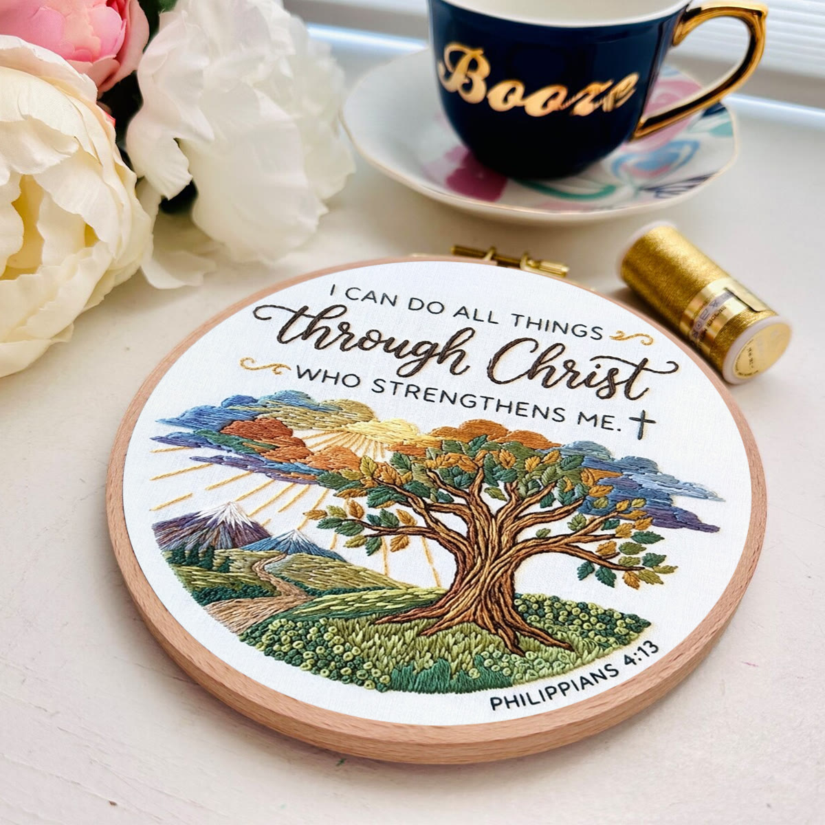 Rubbyoo Embroidery Kit - I Can Do All Things | Philippians 4:13 | Inspirational Christian Gift  - image 7