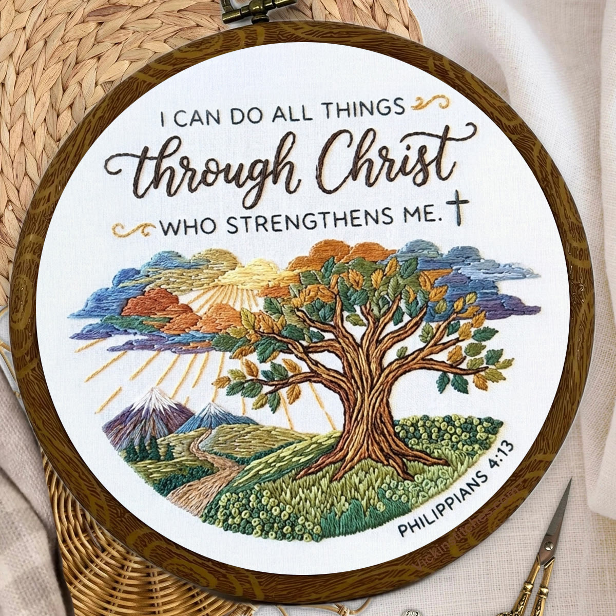 Rubbyoo Embroidery Kit - I Can Do All Things | Philippians 4:13 | Inspirational Christian Gift  - image 6