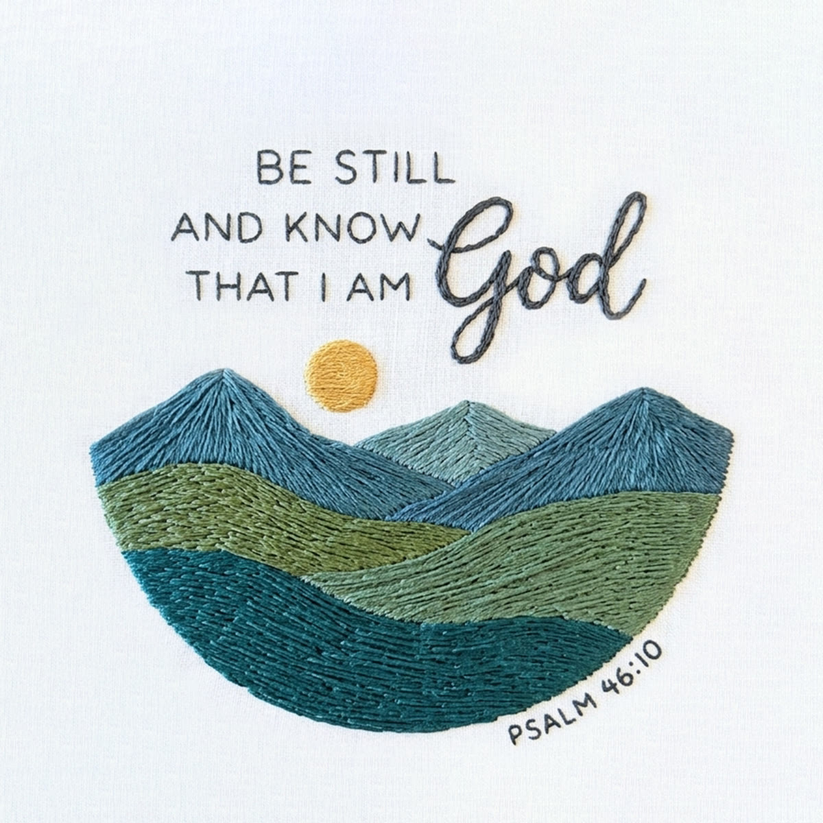 Rubbyoo Embroidery Kit - Be Still And Know That I Am God | Psalm 46:10 | Modern Faith Home Decor - image 9