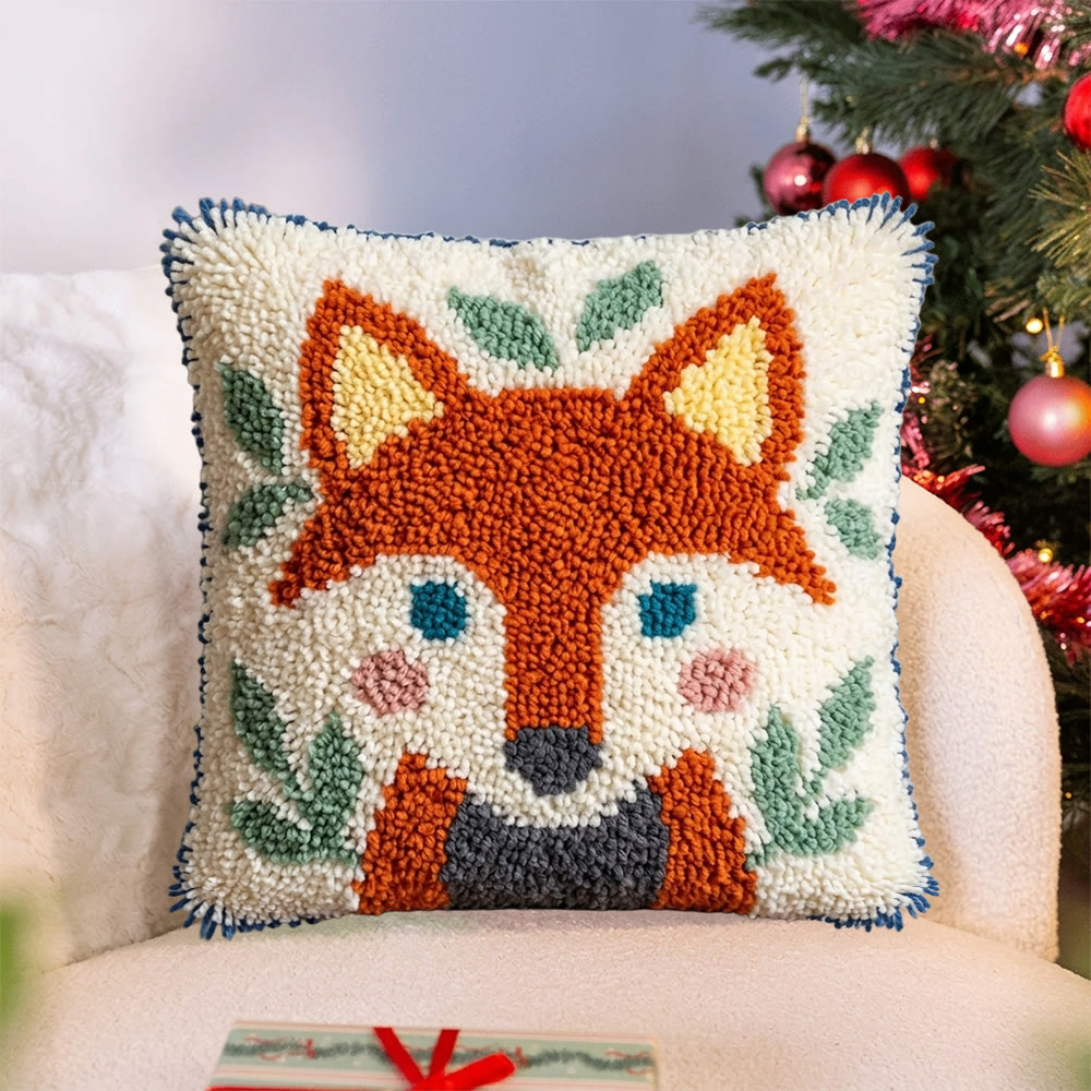 Rubbyoo Latch Hook Pillow Kit - Fox Design | Diy Home Decoration | Handmade Birthday Craft  - image 2