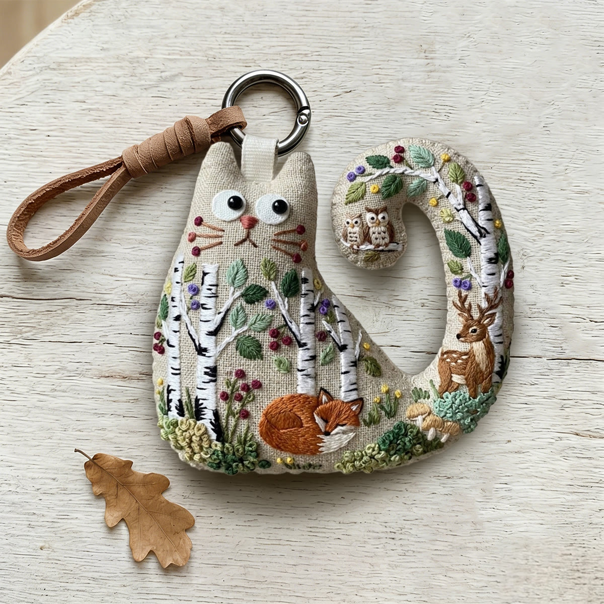 Rubbyoo Cat Embroidery Kit - Fox And Deer Forest Scene | Woodland Baby Shower Gift |  Home Gallery Wall Accent - image 8