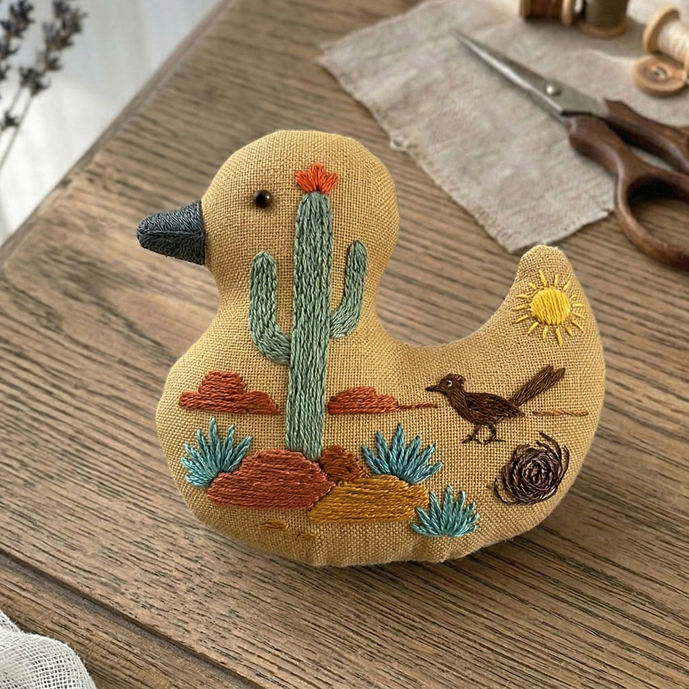 Rubbyoo Duck Embroidery Kit - Desert Scenery | Diy Sewing Toy | Adorable Handmade Ornament - image 5