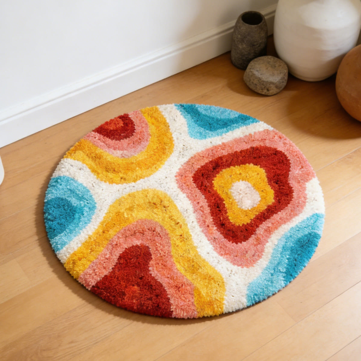 Rubbyoo Latch Hook Rug Kit - Groovy Desgin | Creative Handmade Art | Perfect Home Ornament - image 2