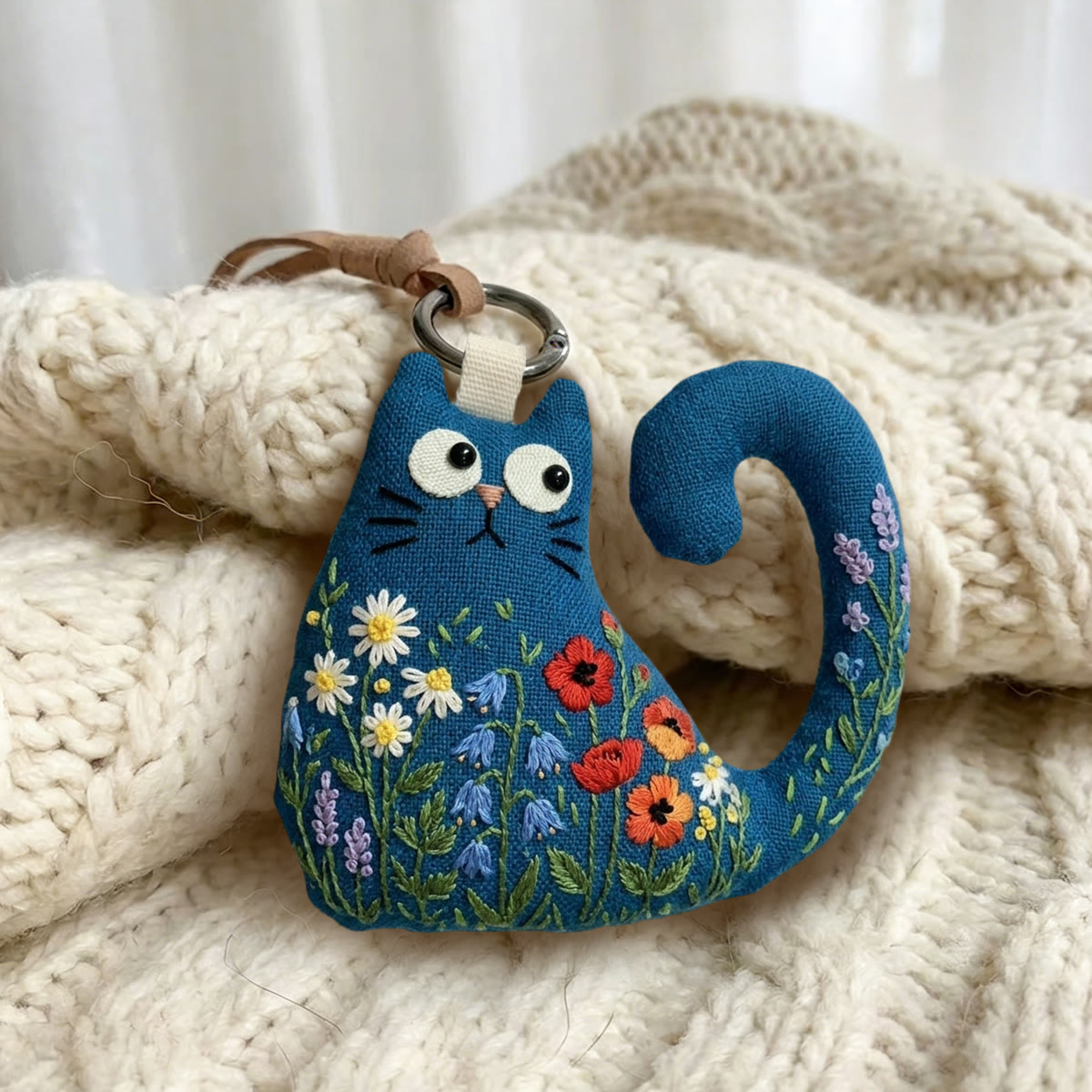 Rubbyoo Cat Embroidery Kit - Blooming Flowers | Mother's Day Gift | Diy Starter Craft Kit For Adults - image 2