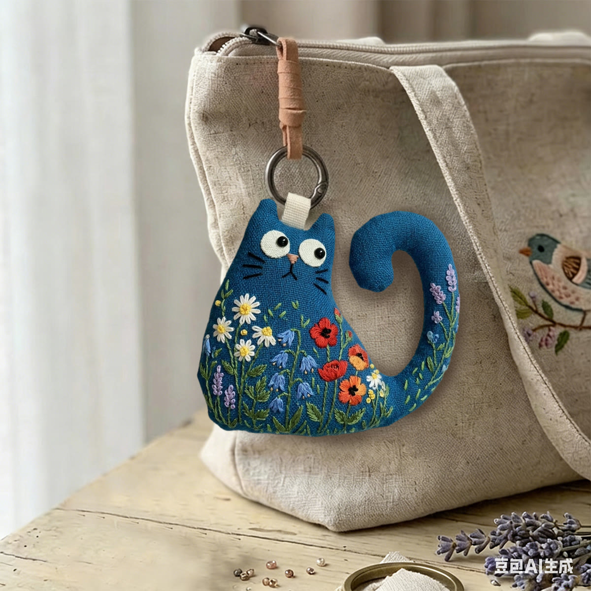 Rubbyoo Cat Embroidery Kit - Blooming Flowers | Mother's Day Gift | Diy Starter Craft Kit For Adults - image 3