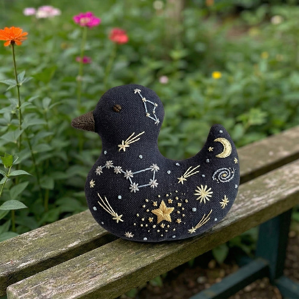Rubbyoo Duck Embroidery Kit - Starry Night |  Lovely Handmade Art | Gift For Friends - image 3