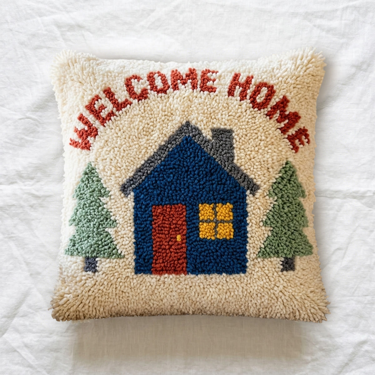 Rubbyoo Latch Hook Pillow Kit - Welcome Home | Living Room Decor | Nice Birthday Gift - image 7