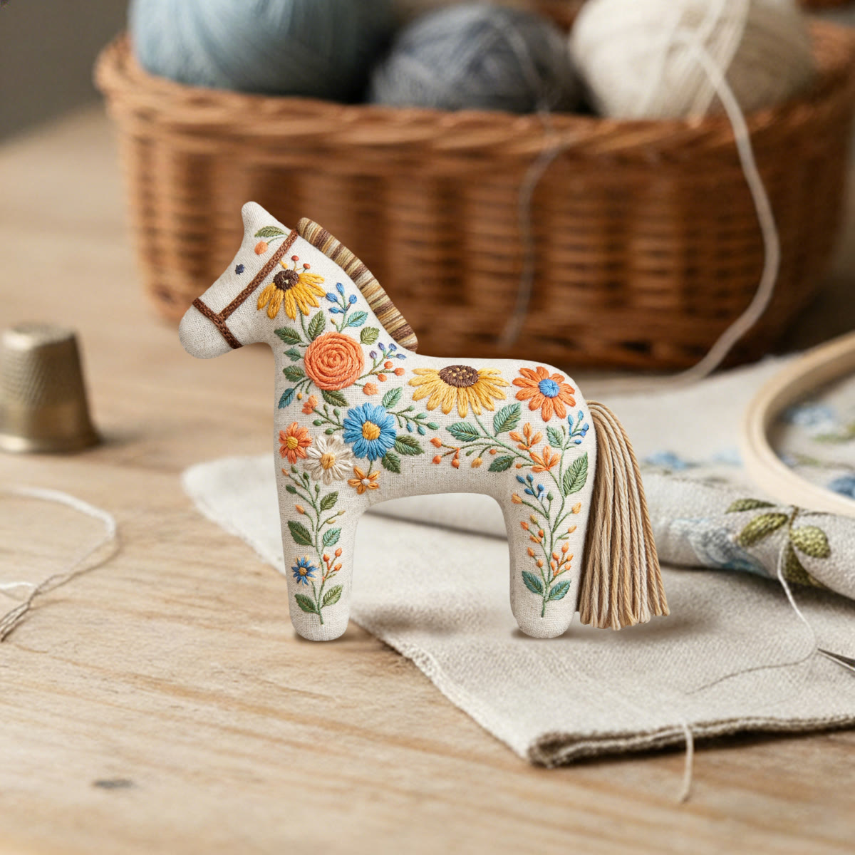 Rubbyoo Dala Horse Embroidery Kit - Wild Meadow Flowers | Beginner Diy Hand Craft | Cheerful Mother's Day - image 4
