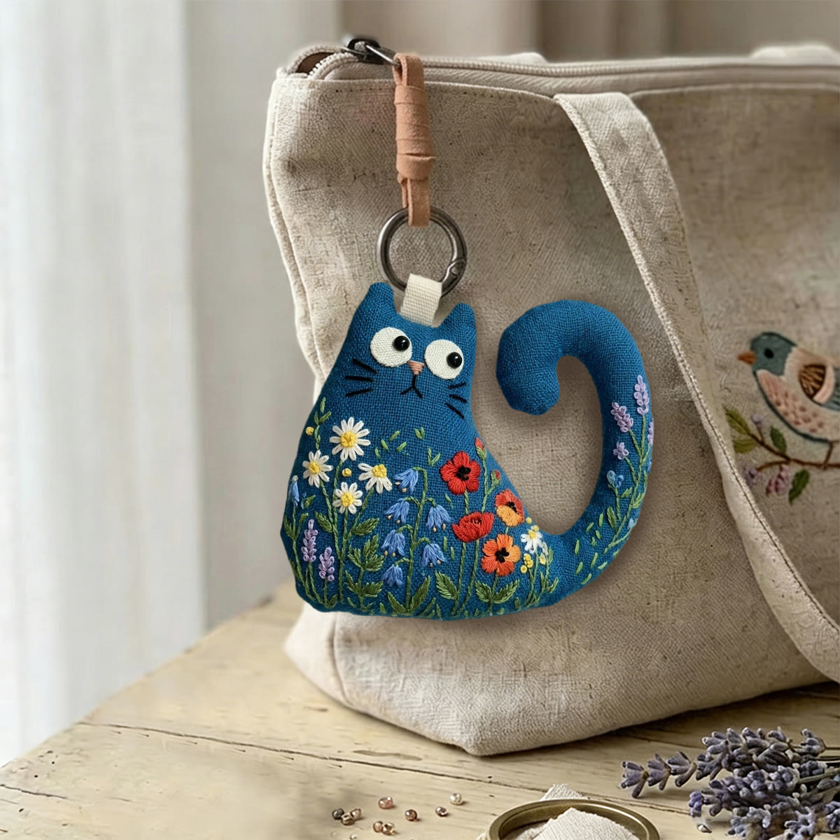 Rubbyoo Cat Embroidery Kit - Blooming Flowers | Mother's Day Gift | Diy Starter Craft Kit For Adults - image 4