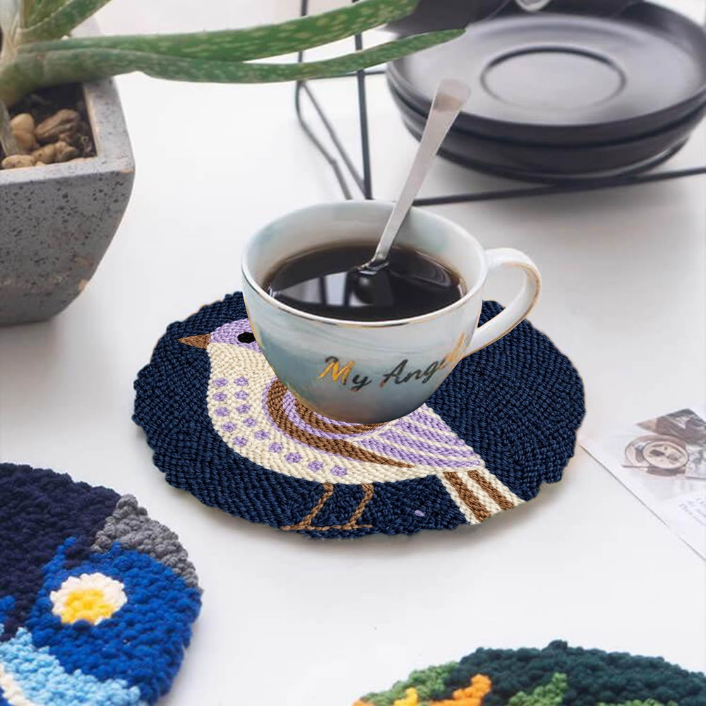 Little Bird Punch Needle Kit - Diy Yarn Craft | Handmade Hanging Ornament - image 12