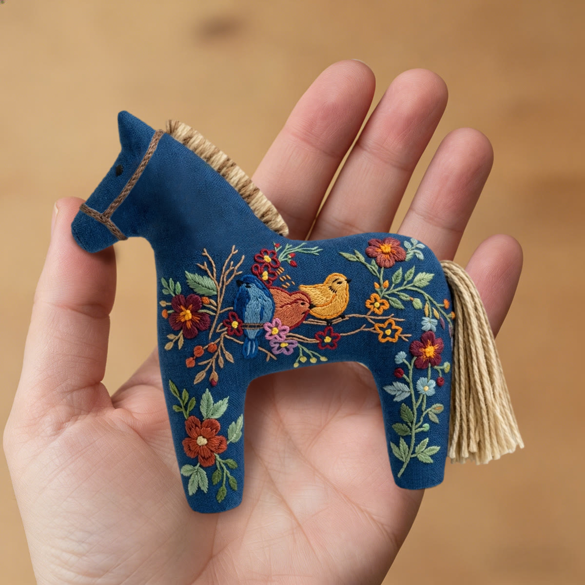 Rubbyoo Dala Horse Embroidery Kit - Songbirds On A Branch | Unique Mother′s Day Keepsake | Boho Chic Home Decor - image 8
