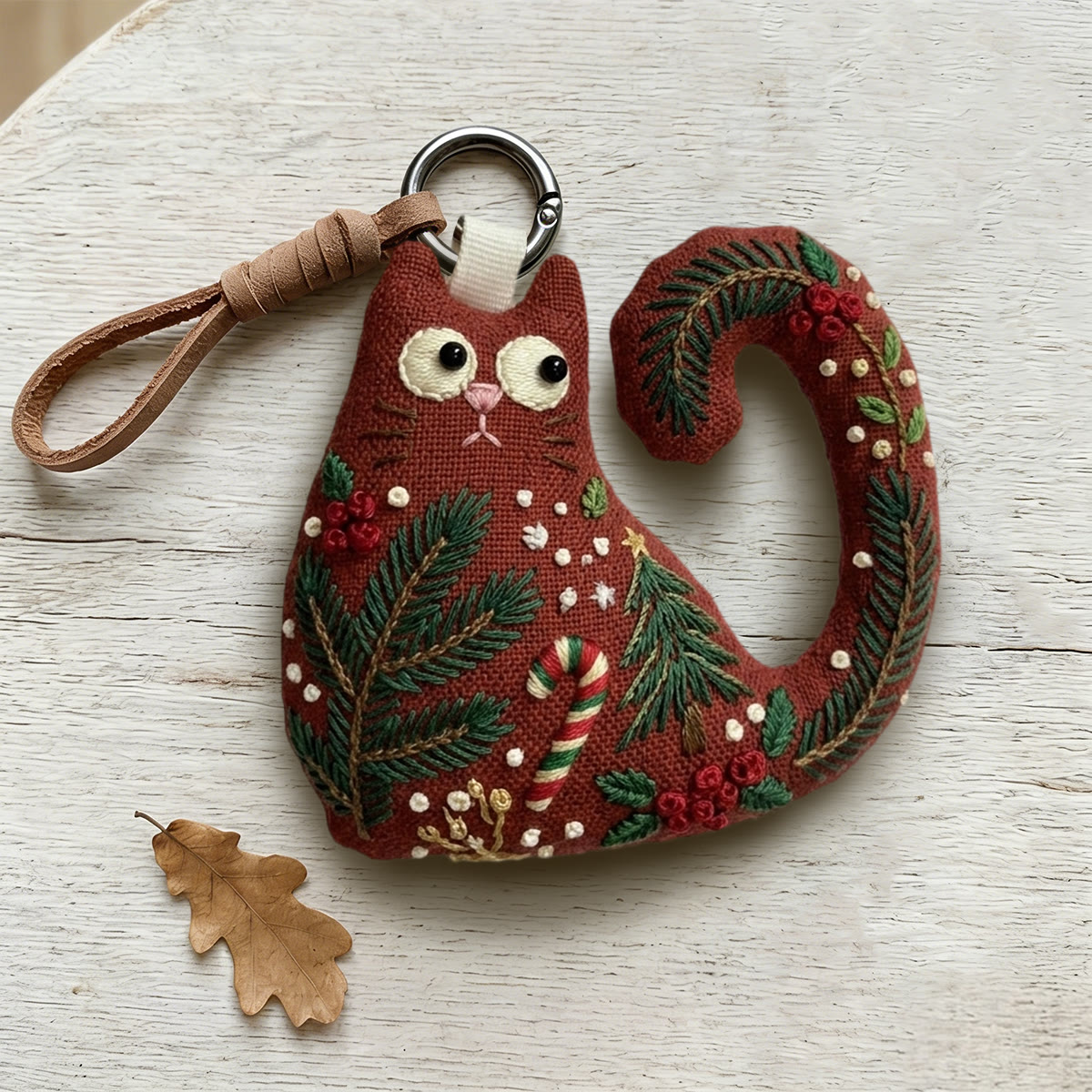 Rubbyoo Cat Embroidery Kit - Christmas Tree And Pine | Cute Gift For Her | Holiday Party Favor - image 8