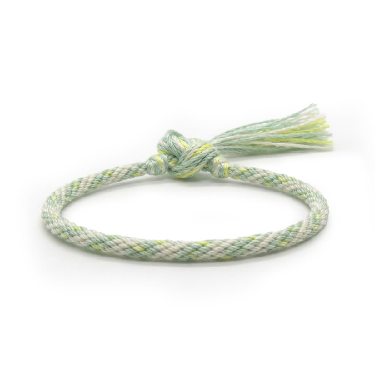 Rubbyoo Kumihimo Bracelet Kit - Lime Blossom |  Festival Handmade Bracelet | Gift For Her - Full Kit (Loom + Threads) - image 1