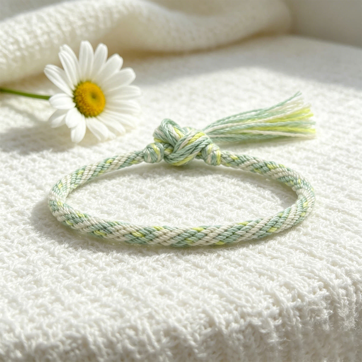 Rubbyoo Kumihimo Bracelet Kit - Lime Blossom |  Festival Handmade Bracelet | Gift For Her - image 6