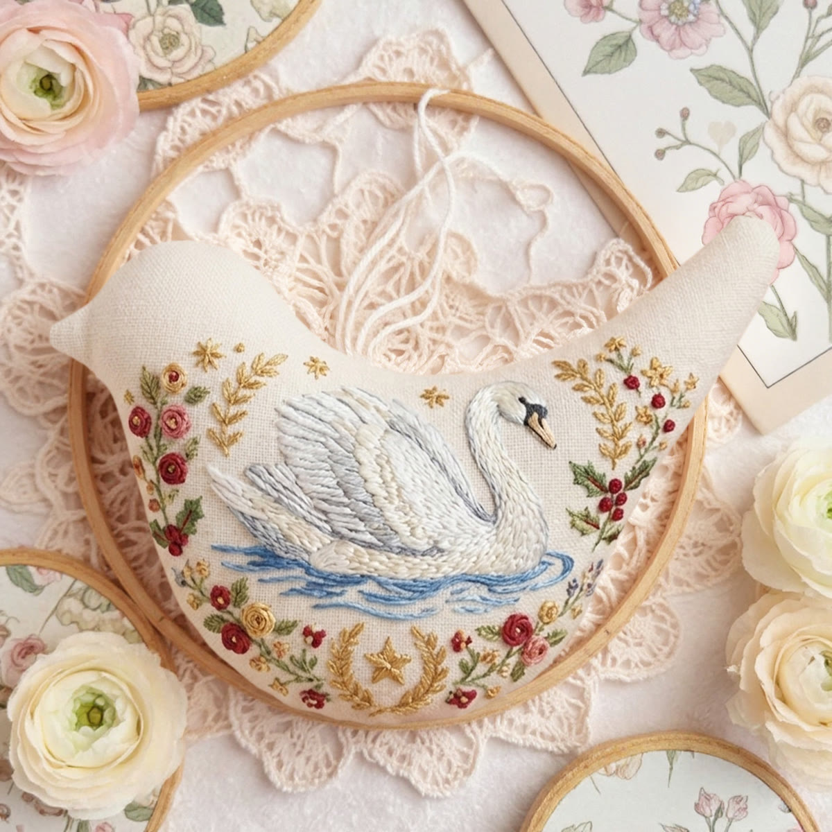 Rubbyoo Bird-shaped Embroidery Kit - Elegant Swan | Stuffed Animal Craft | Perfect Handmade Gift For Her - image 5