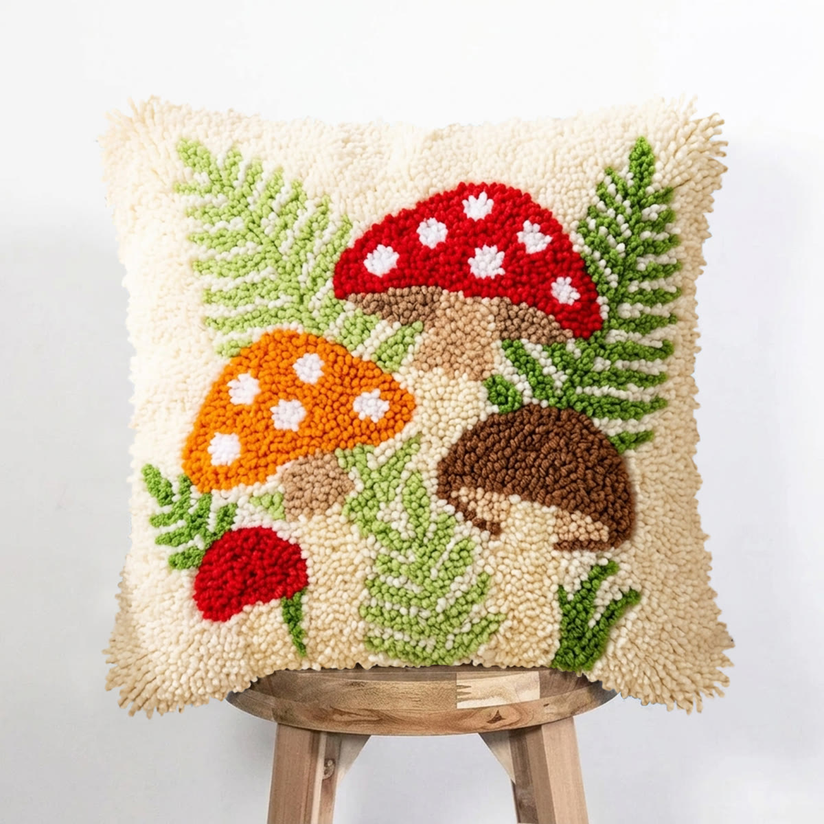 Rubbyoo Latch Hook Pillow Kit - Wildwood Wonders | Cottagecore Style Art | Nice Housewarming Craft  - image 2