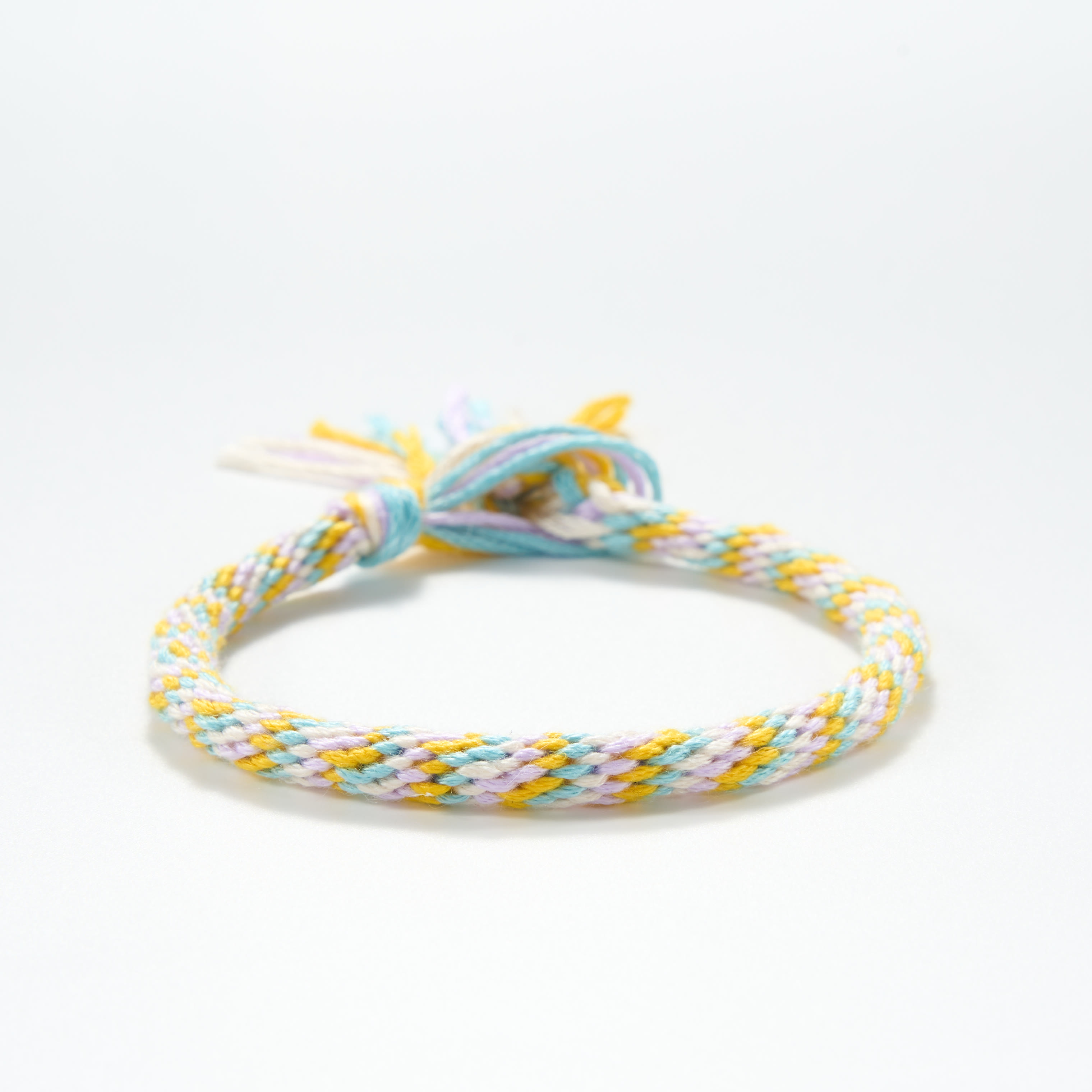 Rubbyoo Kumihimo Bracelet Kit - Ice Cream | Dreamy Soft Hues | Summer Essential Hand Ornament - Full Kit (Loom + Threads) - image 1