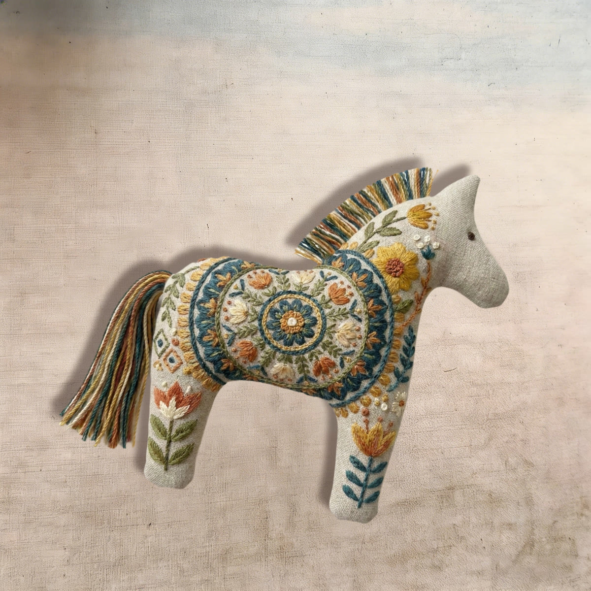 Rubbyoo Dala Horse Embroidery Kit - Mandala Floral | Handmade Boho Gift | Statement Purse Accessory - image 6