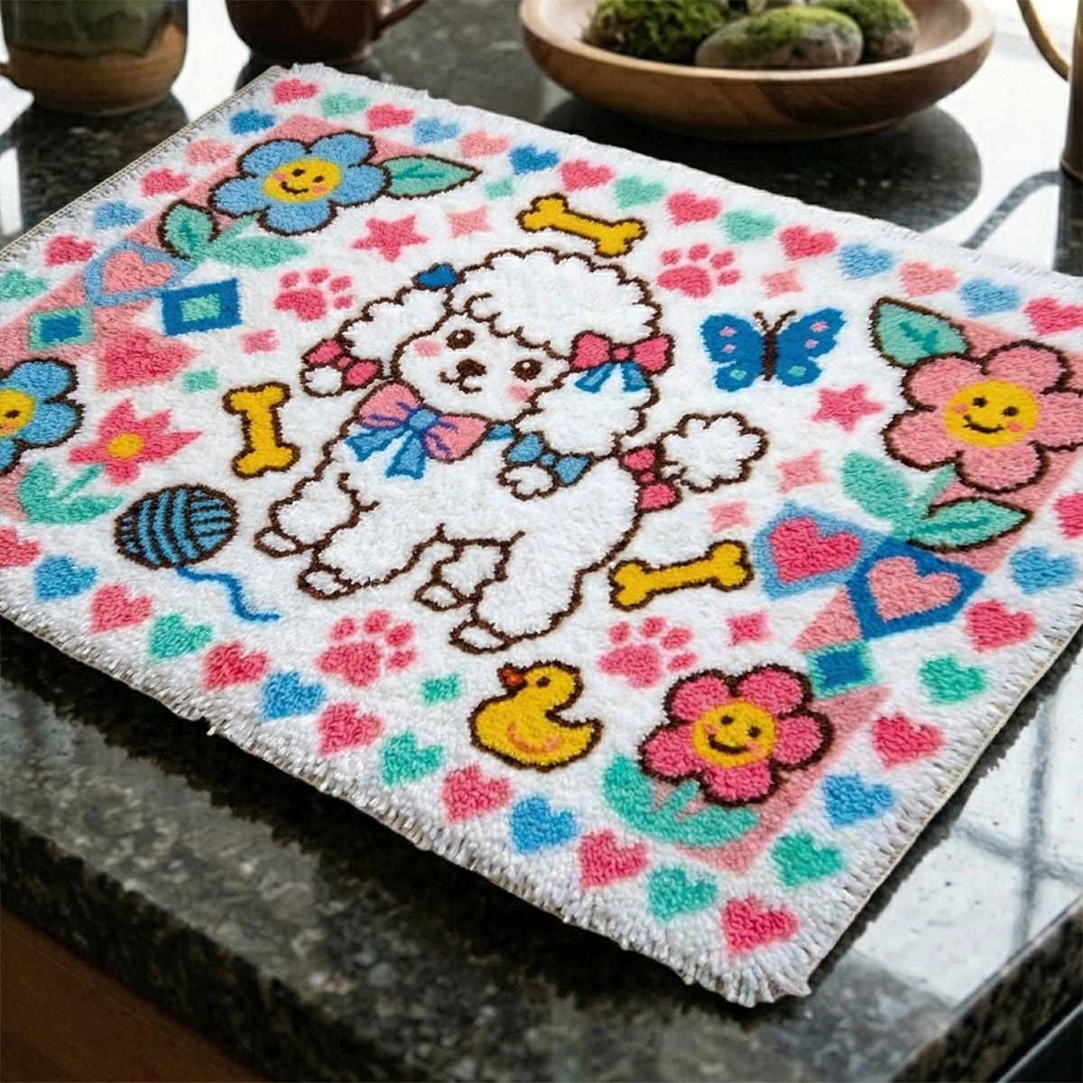 Rubbyoo Latch Hook Rug Kit - Adorable Sheep | Lovely Handmade Art | Unique Welcome Mat - image 7