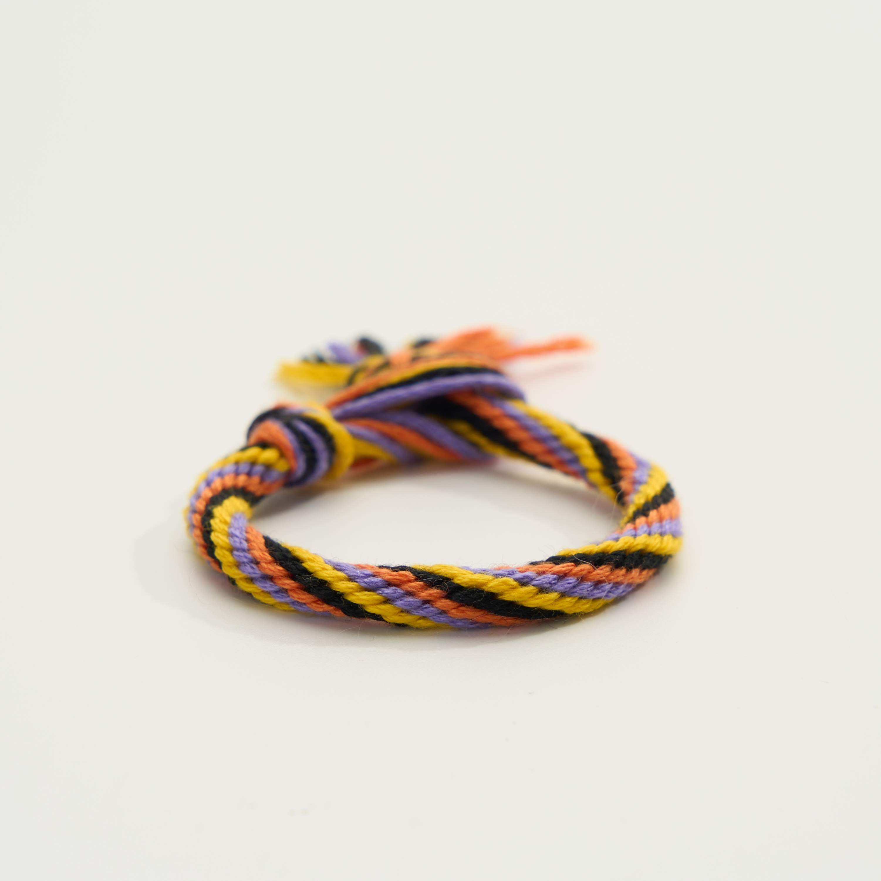 Rubbyoo Kumihimo Bracelet Kit - Vibrant Candy-striped Pattern | Handmade Gift For Her | Spooky Cute Festive Wear - Full Kit (Loom + Threads) - image 1