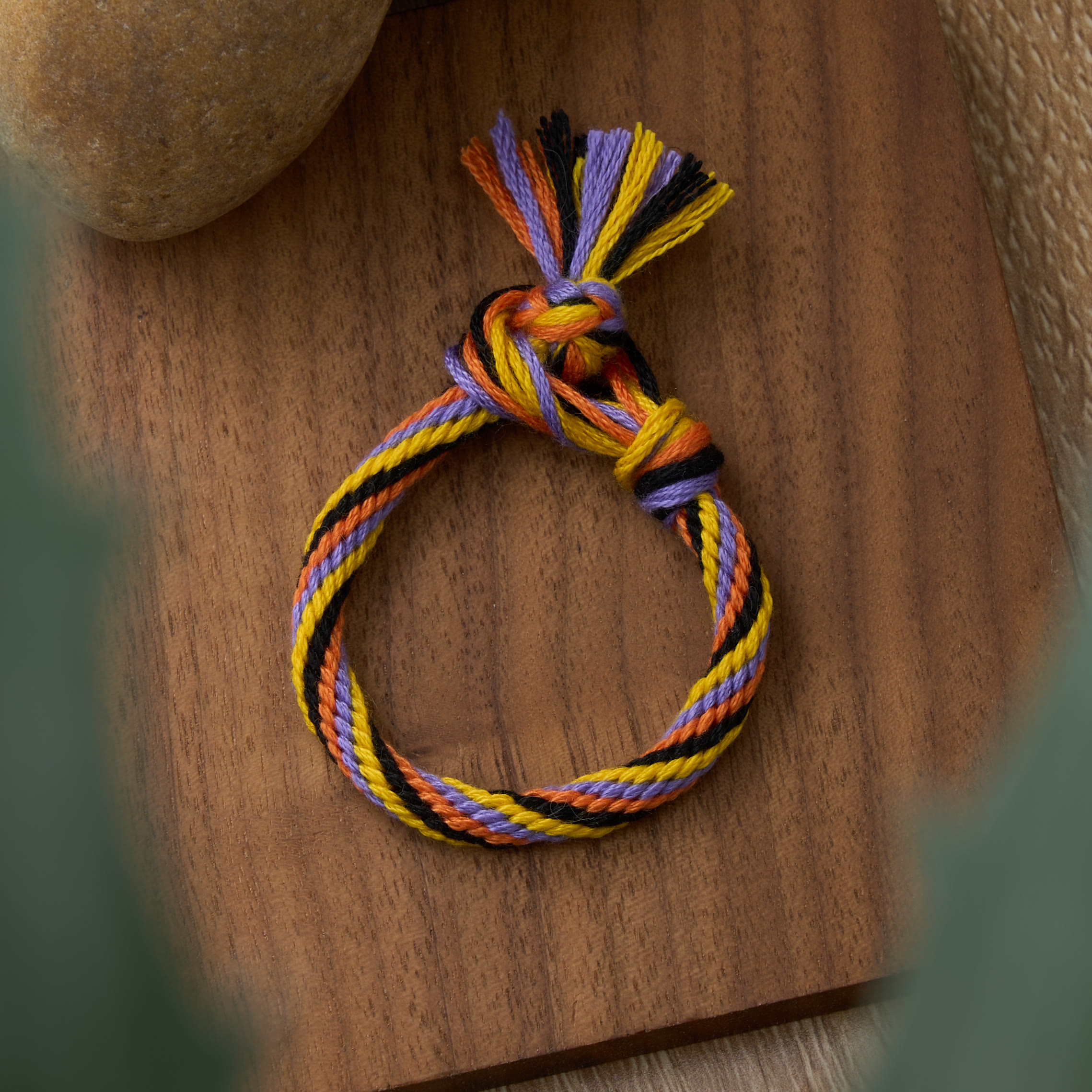 Rubbyoo Kumihimo Bracelet Kit - Vibrant Candy-striped Pattern | Handmade Gift For Her | Spooky Cute Festive Wear - image 4