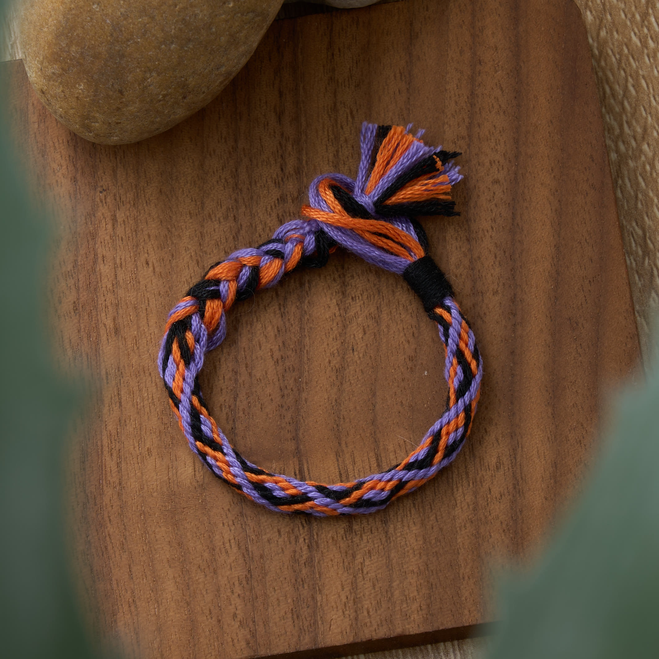 Rubbyoo Kumihimo Bracelet Kit - Braided Plaid Pattern | Handmade Grunge Textile Jewelry | Adjustable Unisex Stackable Bracelet - image 3
