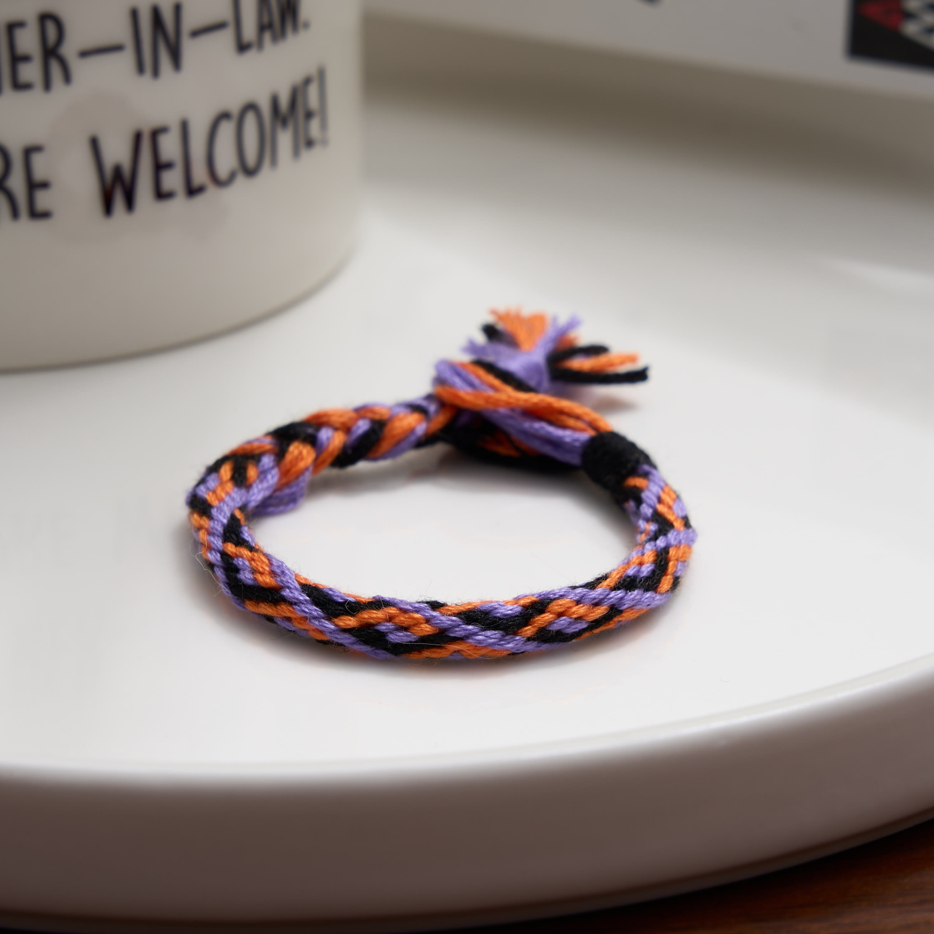 Rubbyoo Kumihimo Bracelet Kit - Braided Plaid Pattern | Handmade Grunge Textile Jewelry | Adjustable Unisex Stackable Bracelet - image 4