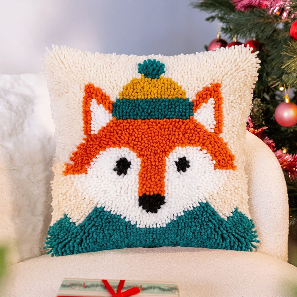 Rubbyoo Latch Hook Pillow Kit - Lovely Fox | Diy Cushion Cover | Creative Handicarft For Beginners - image 3