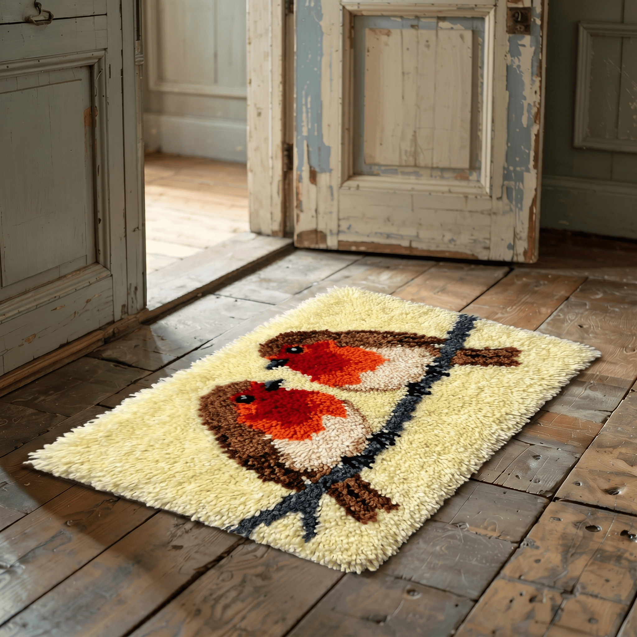 Rubbyoo Latch Hook Rug Kit - Couple Of Finches | Unique Housewarming Gift | Living Room Decor - image 6