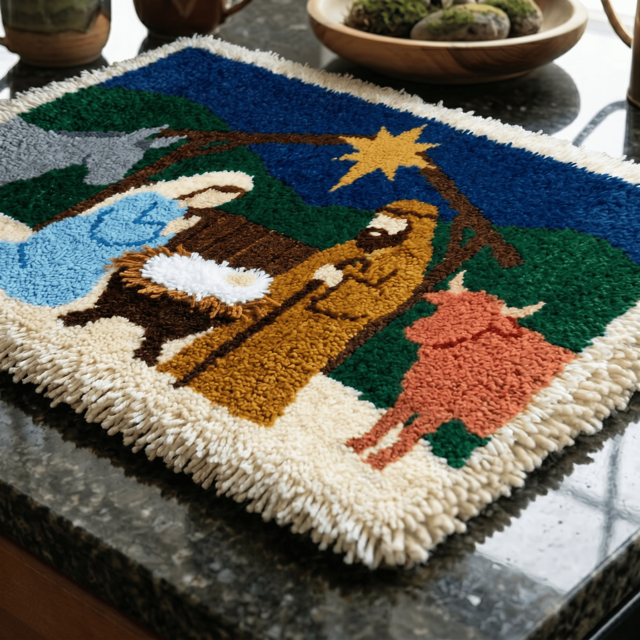 Rubbyoo Latch Hook Rug Kit - Nativity | Religious Wall Hanging Gift  | Perfect For Home Decor  - image 5