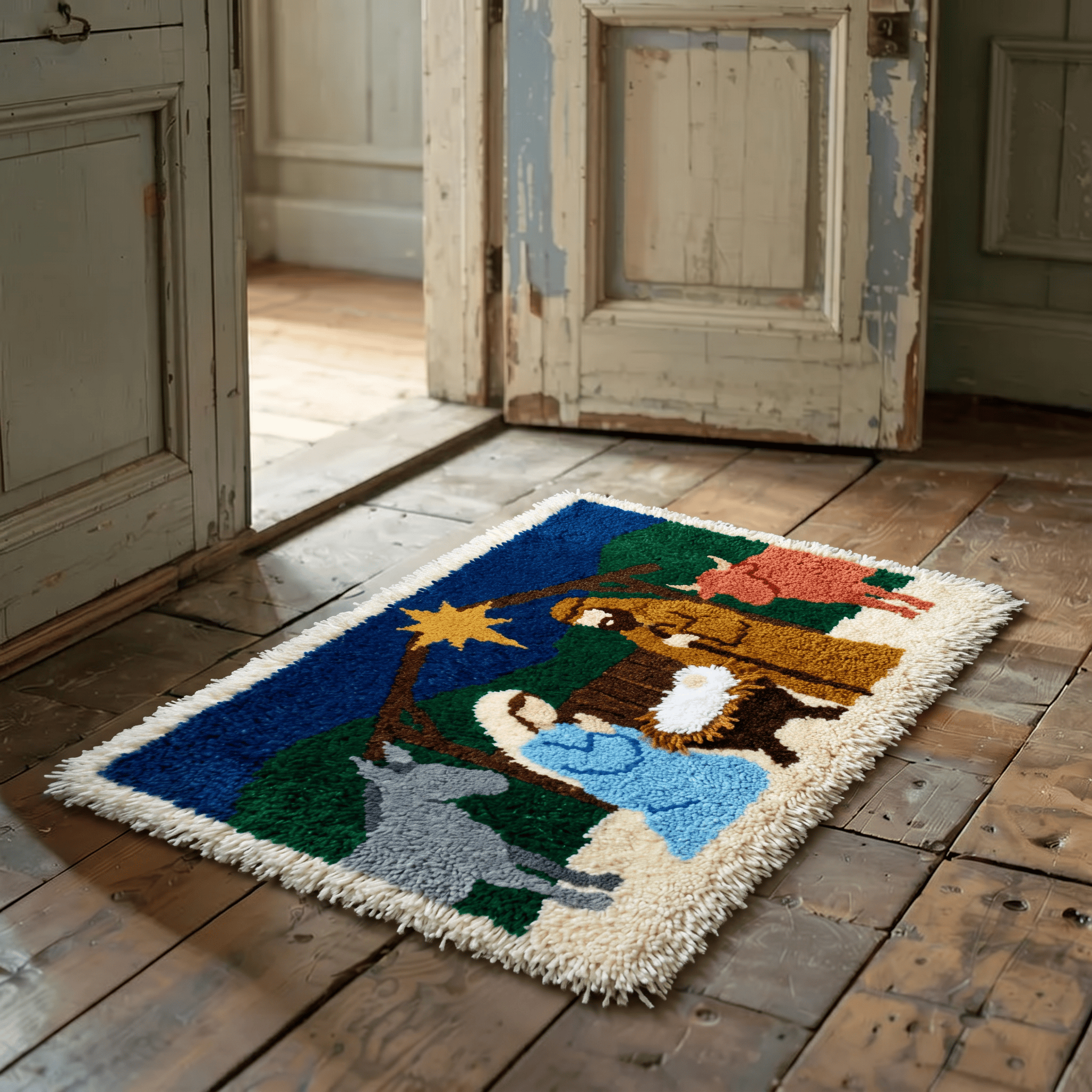 Rubbyoo Latch Hook Rug Kit - Nativity | Religious Wall Hanging Gift  | Perfect For Home Decor  - image 4