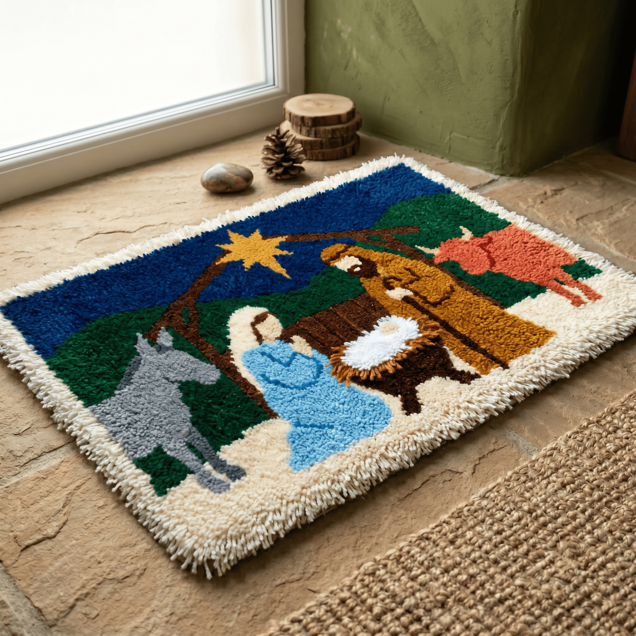 Rubbyoo Latch Hook Rug Kit - Nativity | Religious Wall Hanging Gift  | Perfect For Home Decor  - image 6
