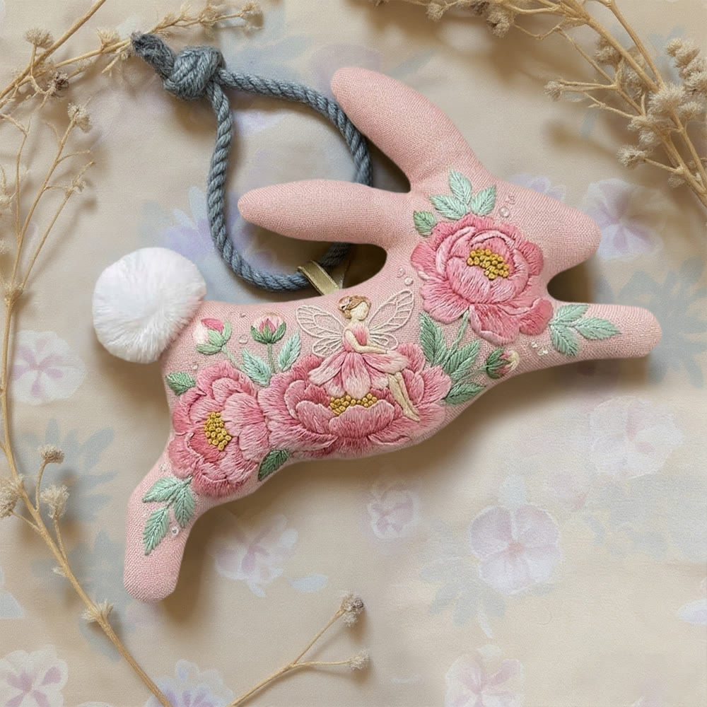 Rubbyoo Rabbit Embroidery Kit - Rosy Fairy | Pinky Pendant For Girls  | Elegant  Handicraft Design - image 2