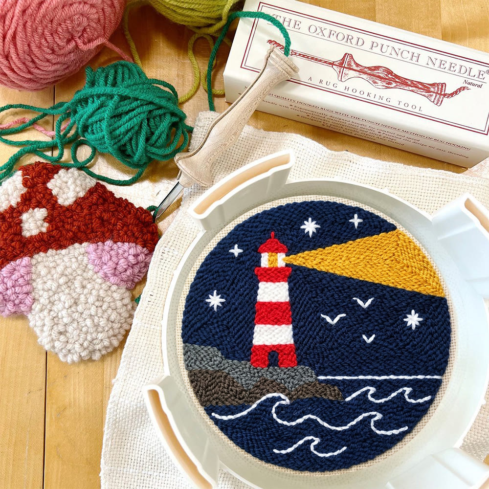 Sea & Lighthouse Punch Needle Kit - America 250 Pattern | 4th of July Gift  Good Idea - image 10