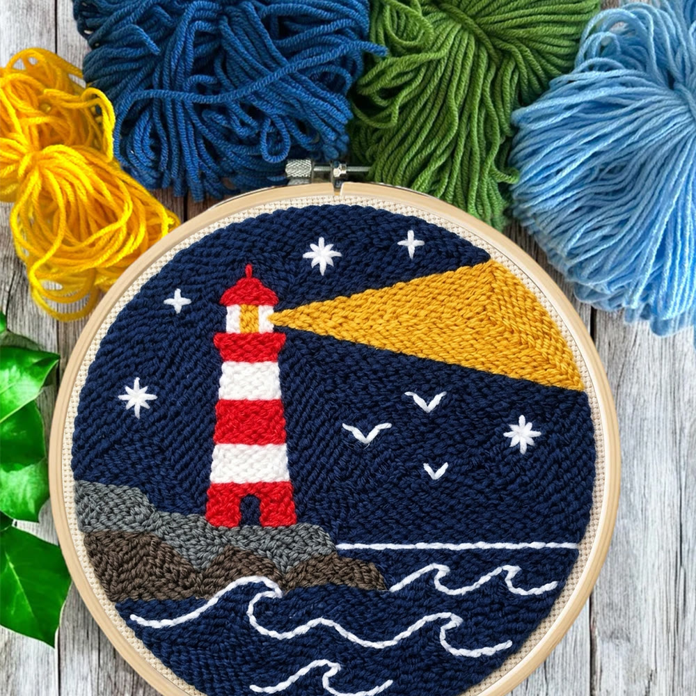 Sea & Lighthouse Punch Needle Kit - America 250 Pattern | 4th of July Gift  Good Idea - image 9