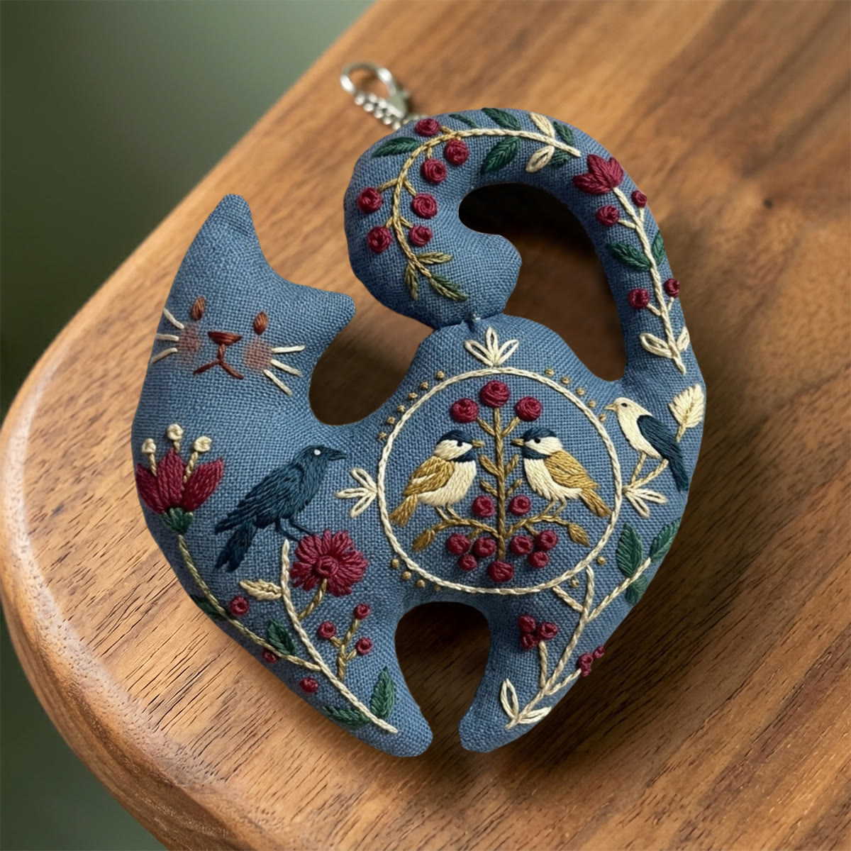 Rubbyoo Kitty Embroidery Kit - Couple Parrots | Floral & Animal Motif | Backpack Decor Highlight - 6 inches hoop kit - image 1