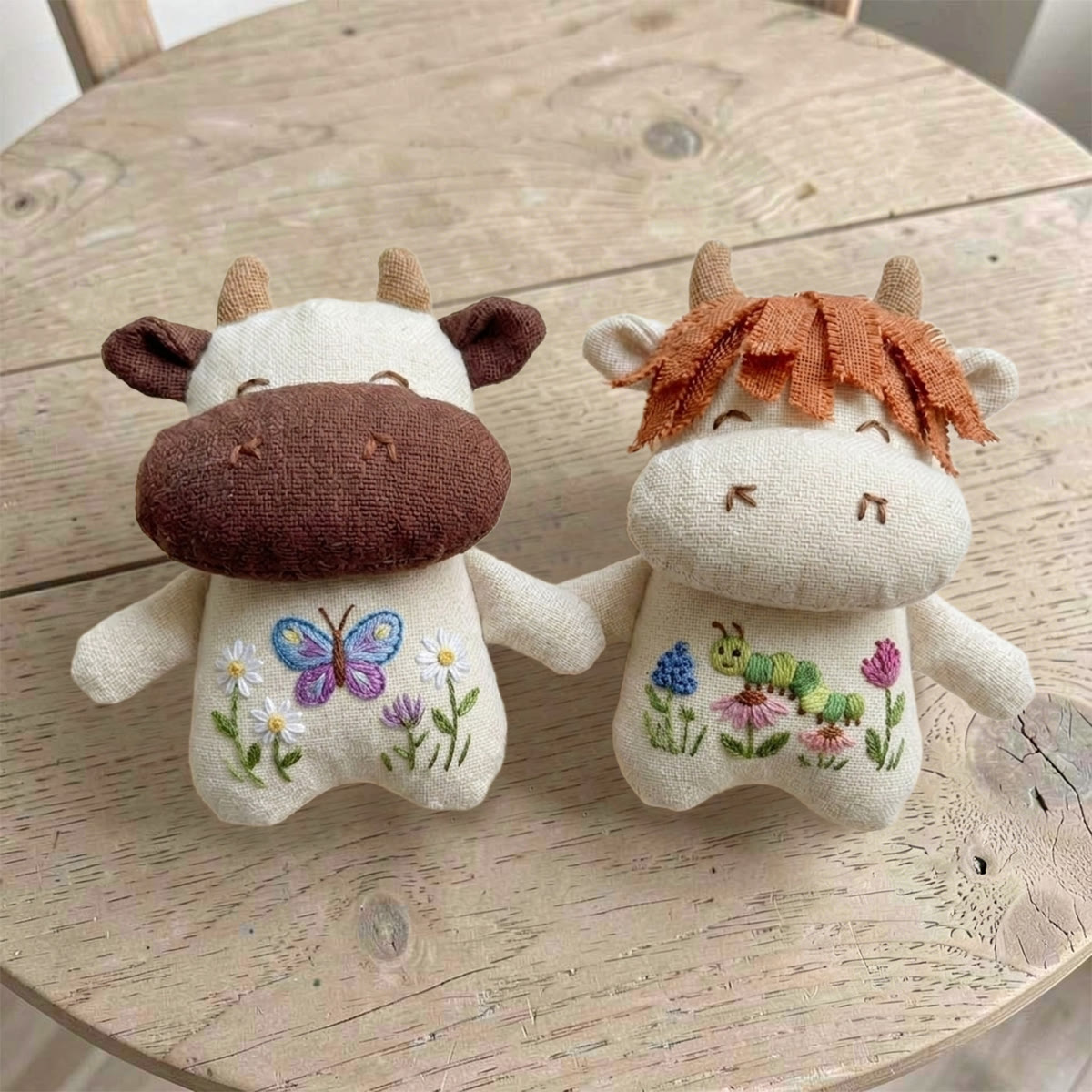 Rubbyoo Stuffed Cow Embroidery Kit | Easy-to-do Sewing Kit | Cute Fairy-tale Style Gift For Kids - image 4