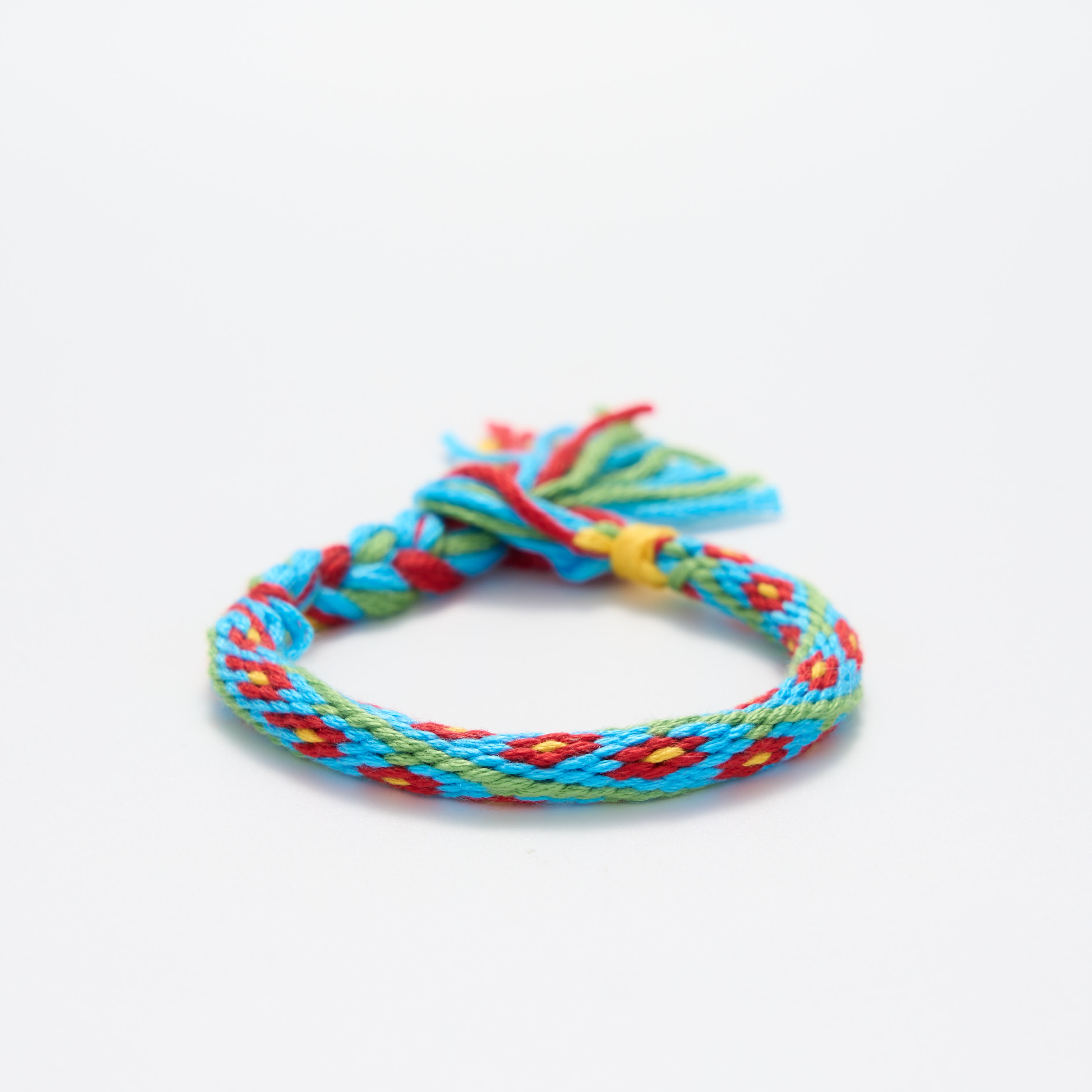 Rubbyoo Kumihimo Bracelet Kit - Tiny Flower Pattern | Gift For Best Friend | Summer Beach Jewelry - Full Kit (Loom + Threads) - image 1