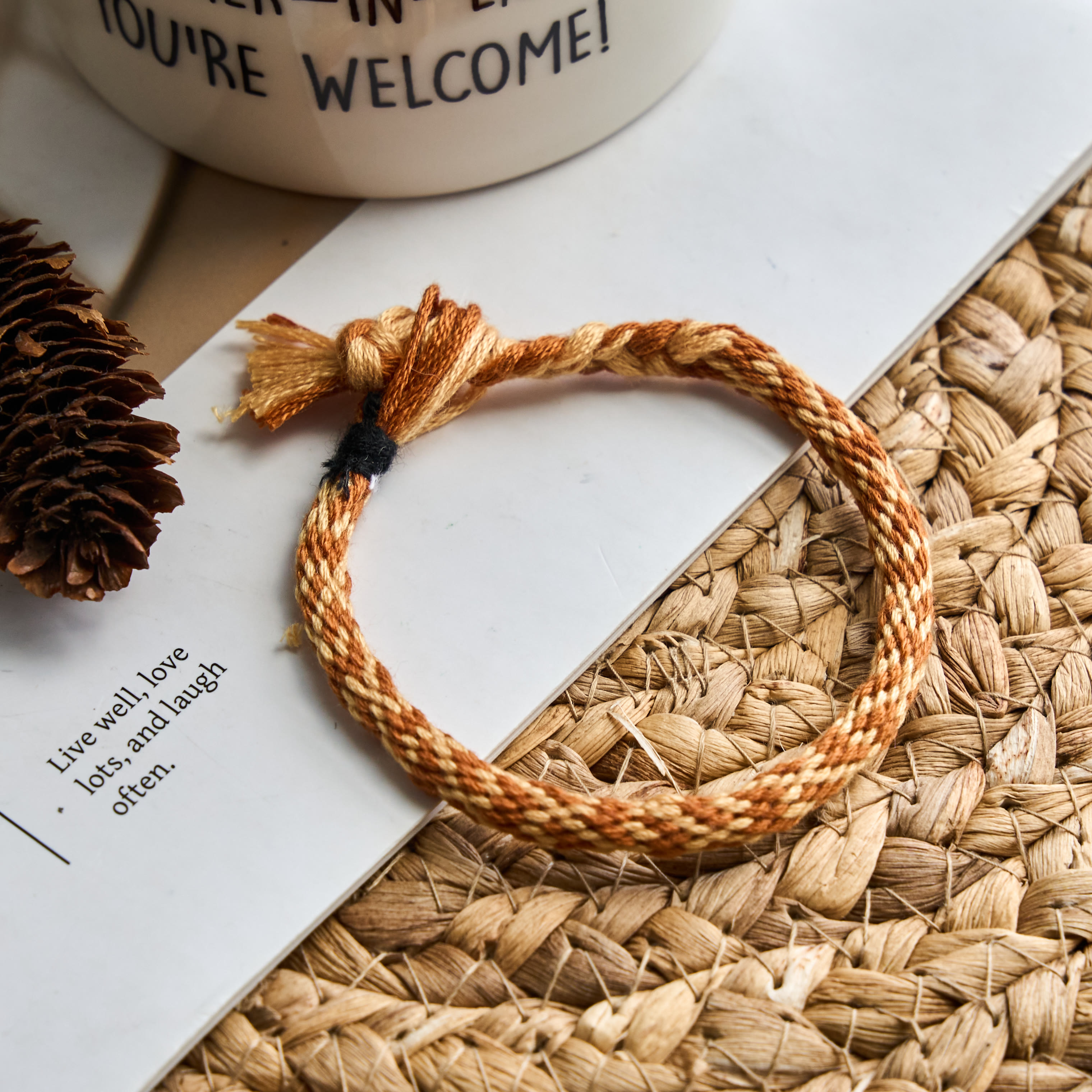 Rubbyoo Kumihimo Bracelet Kit - Fishbone Woven Pattern | Handmade Woven Bracelet | Everyday Casual Wear - image 5