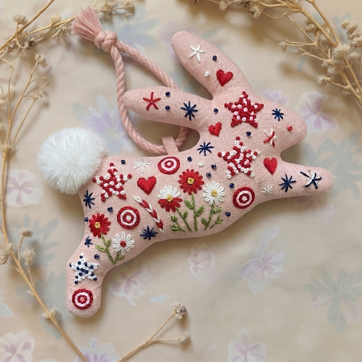 Rubbyoo Rabbit Embroidery Kit -  Dreamy Garden | Artistic Bag Styling | America 250 Years Keepsake - image 2