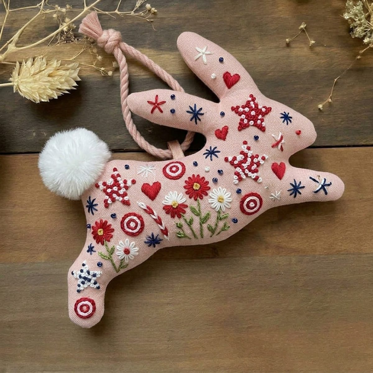 Rubbyoo Rabbit Embroidery Kit -  Dreamy Garden | Artistic Bag Styling | America 250 Years Keepsake - 6 inches hoop kit - image 1