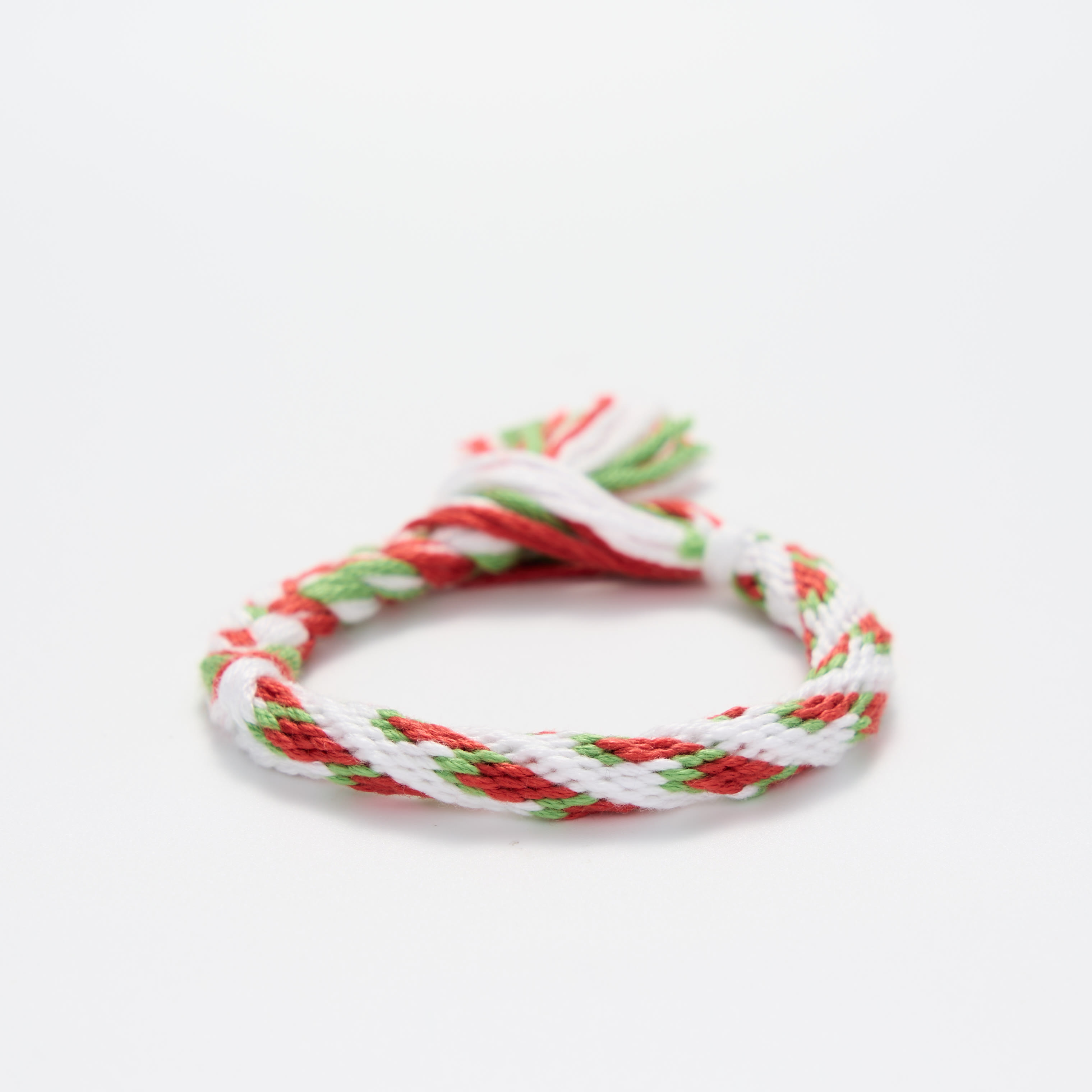 Rubbyoo Kumihimo Bracelet Kit - Candy Cane Spiral Pattern | Birthday Gift | Summer Music Festival Wear - Full Kit (Loom + Threads) - image 1