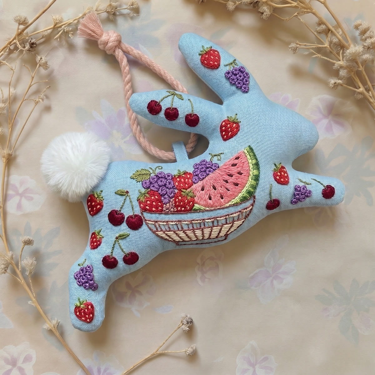 Rubbyoo Rabbit Embroidery Kit - Fruit Feast | Delicate Versatile Statement Piece |  DIY Fruit Sewing Kit - image 2