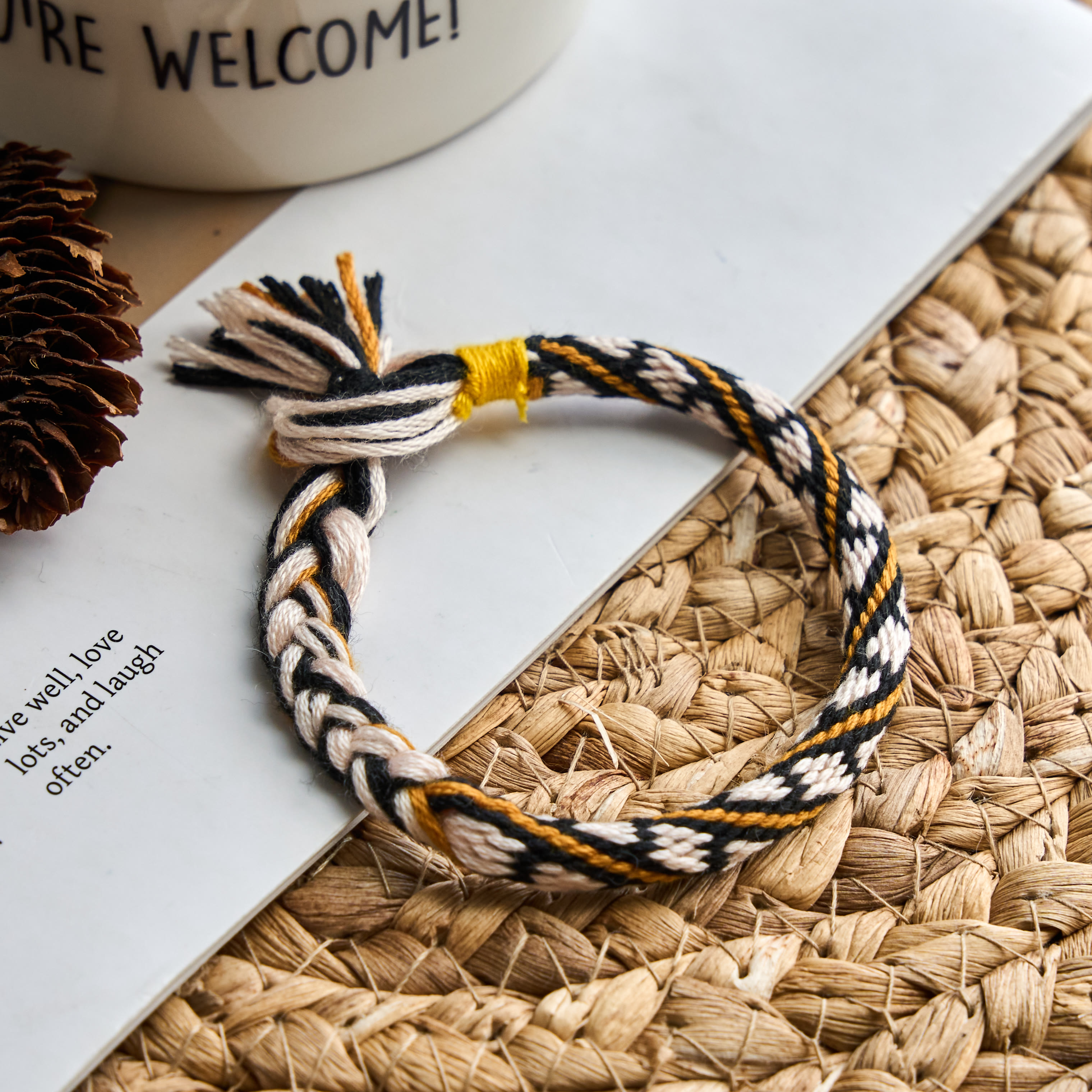 Rubbyoo Kumihimo Bracelet Kit - Chevron Woven Pattern | Diyhandmade Gift | Edgy Rock Punk Accessory - image 5