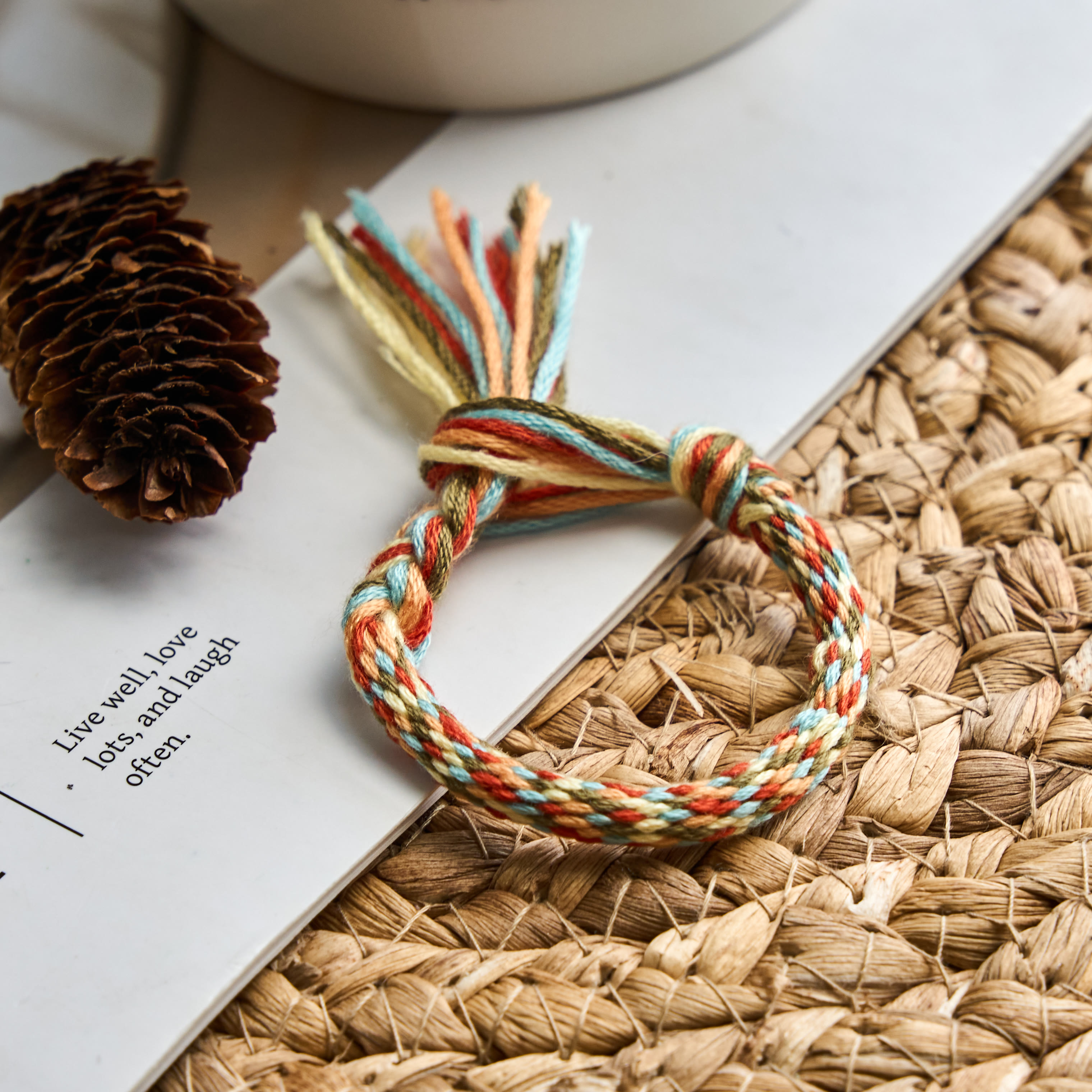Rubbyoo Kumihimo Bracelet Kit - Earth And Sky Colors | Retro Gift For Her / Him | Everyday Casual Unisex Jewelry - image 5