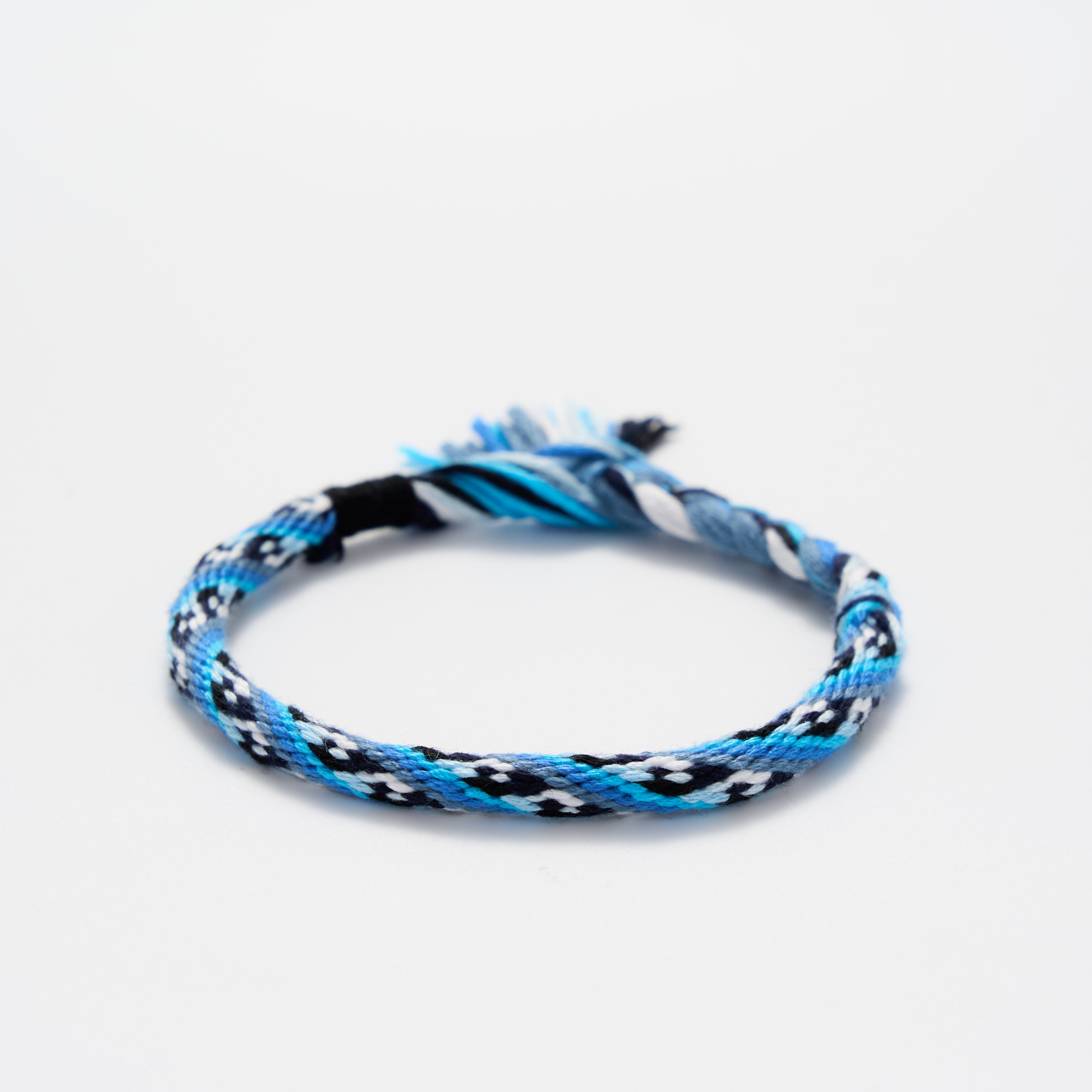 Rubbyoo Kumihimo Bracelet Kit - Blue Tide | Cute Birthday Gift For Bestie | Summer Beach Surf Wear - Full Kit (Loom + Threads) - image 1