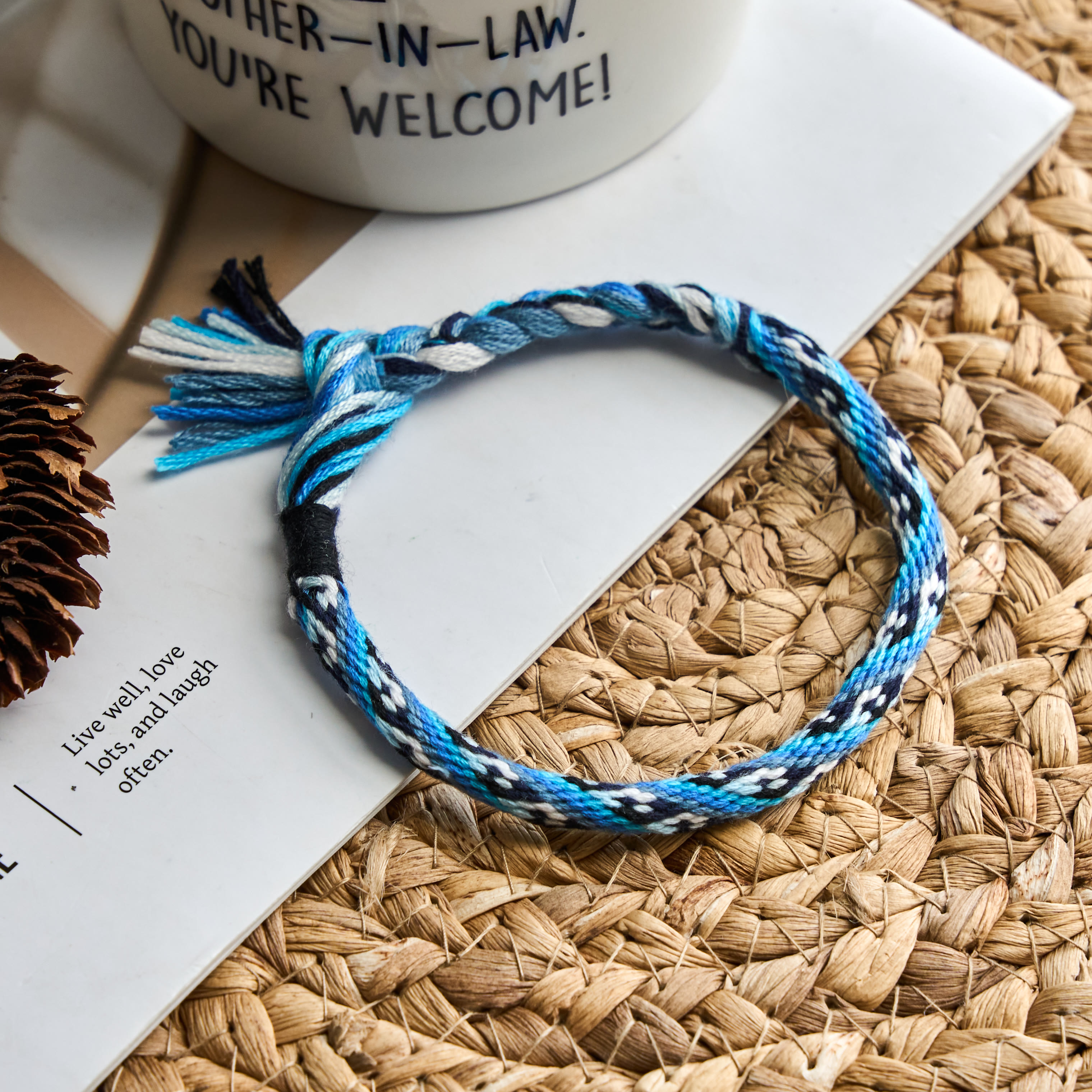 Rubbyoo Kumihimo Bracelet Kit - Blue Tide | Cute Birthday Gift For Bestie | Summer Beach Surf Wear - image 4